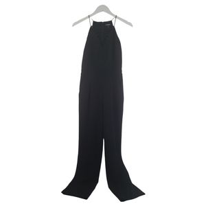 Express Jumpsuit Lace Neckline Size Small in Black with Pockets